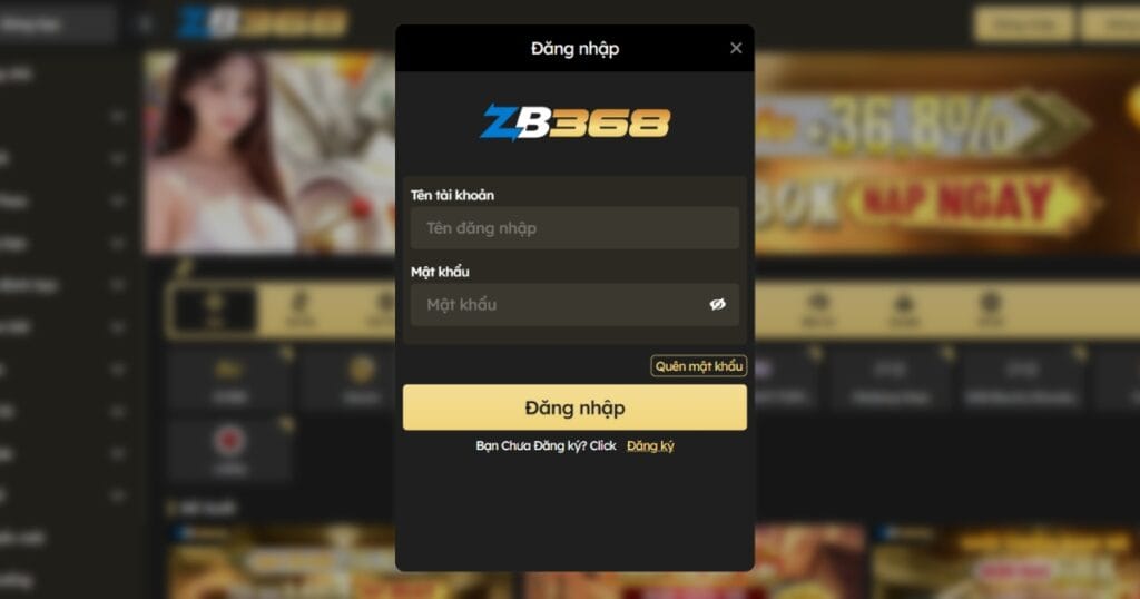 Cách Đăng Nhập ZB368 An Toàn