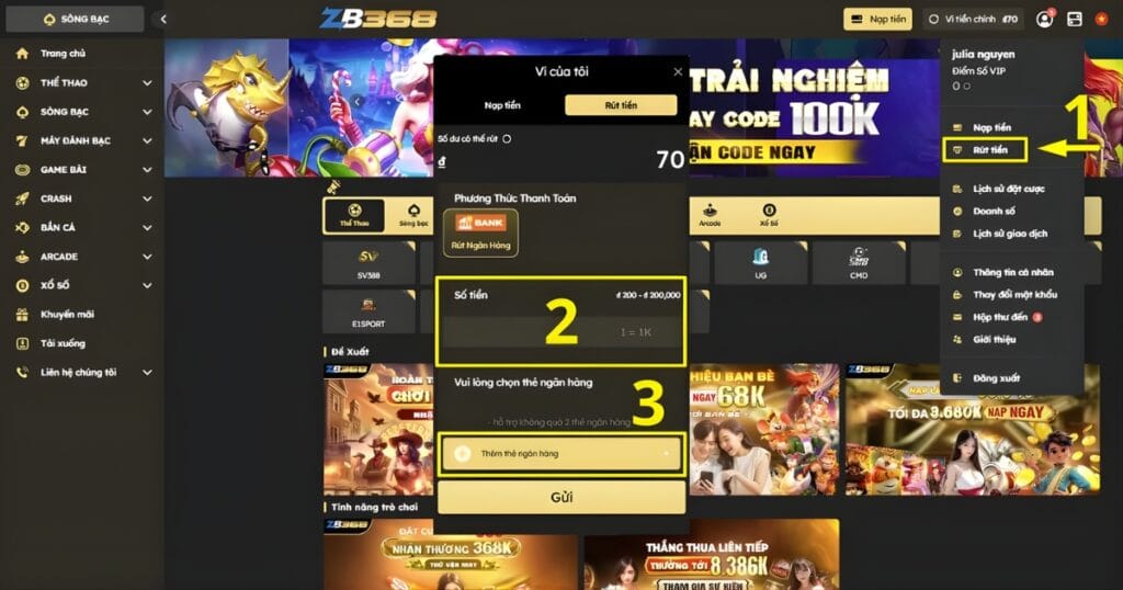 Hướng Dẫn Rút Tiền Về Ngân Hàng